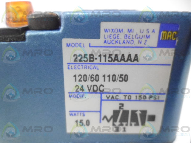 MAC 225B-115AA SOLENOID VALVE *NEW IN BOX*