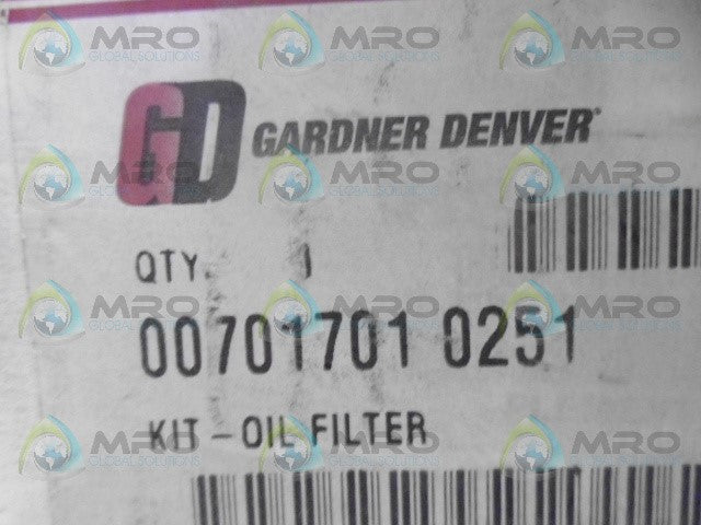 GARDNER DENVER 701701-251 OIL FILTER KIT *NEW IN BOX*