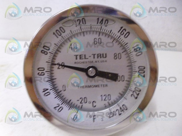 TEL-TRU AA375R THERMOMETER 1/2'' 4'' STEM 250F *NEW IN BOX*