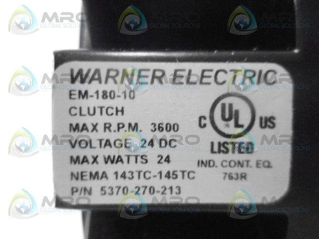 WARNER ELECTRIC 5370-270-213 CLUTCH *NEW IN BOX*