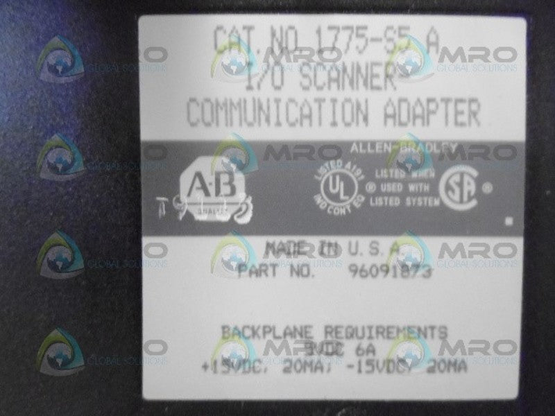 ALLEN BRADLEY 1775-S5 SER. A COMMUNICATION ADAPTER MODULE *USED*