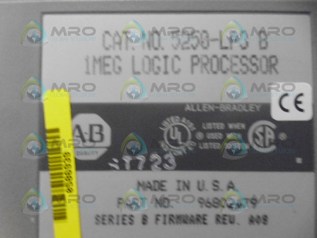 ALLEN BRADLEY 5250-LP3 SER. B  PROCESSOR MODULE F/W A09 *USED*