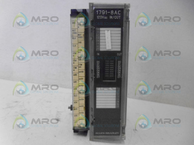 ALLEN BRADLEY 1791-8AC SER. B I/O BLOCK MODULE *USED*