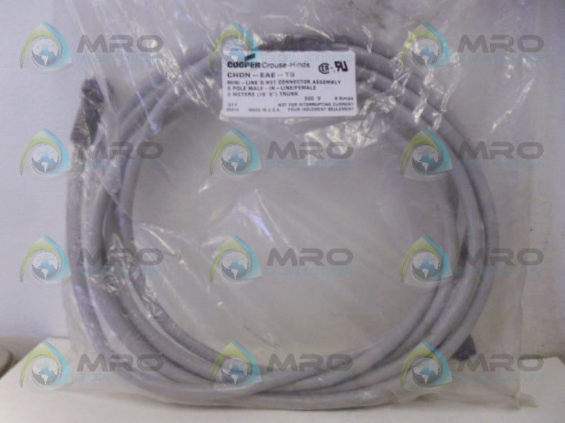 COOPER CROUSE-HINDS CHDN-EAE-T5 MINI-LINE D NET CONNECTOR *NEW IN FACTORY BAG*