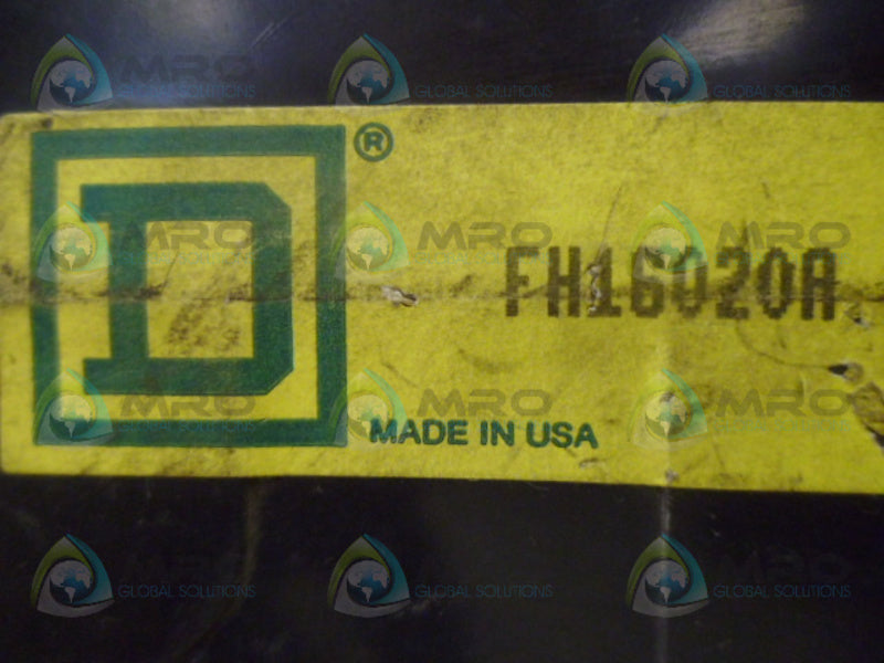 SQUARE D FH16020A CIRCUIT BREAKER 1P 20A *USED*