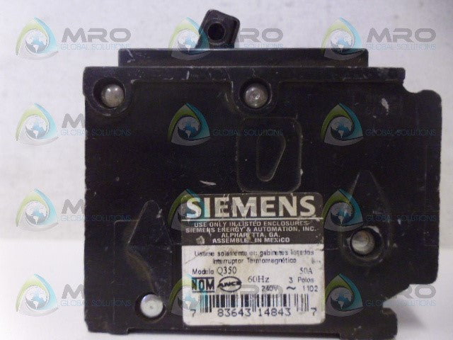 SIEMENS QP350 CIRCUIT BREAKER *USED*