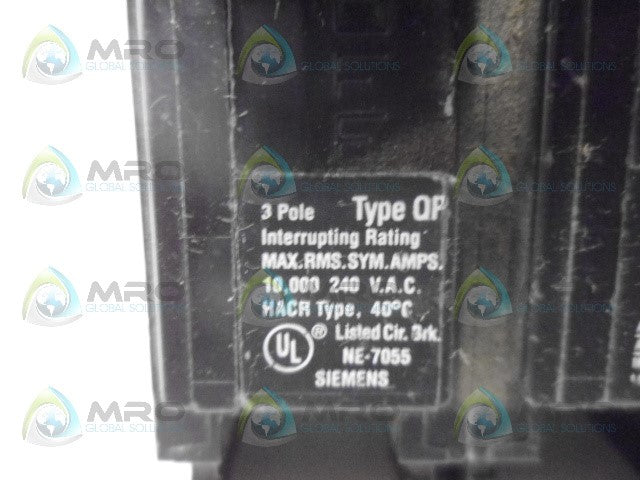 SIEMENS QP350 CIRCUIT BREAKER *USED*