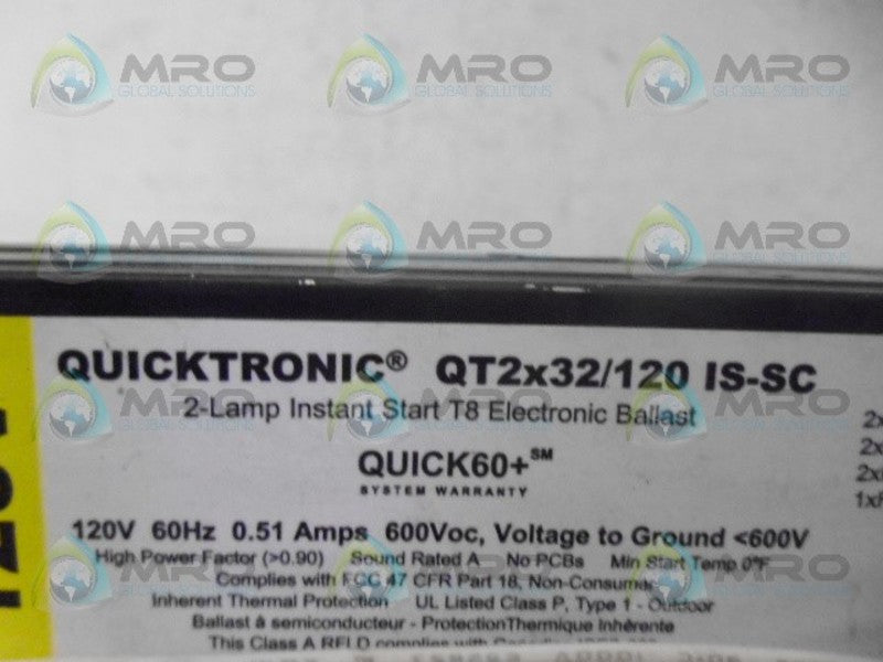 SYLVANIA QT2X32/120 IS-SC * NEW NO BOX *