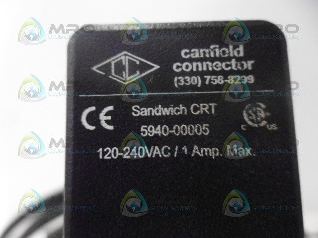 CANFIELD CONNECTOR 5940-00005 TIMER RELAY *NEW NO BOX*