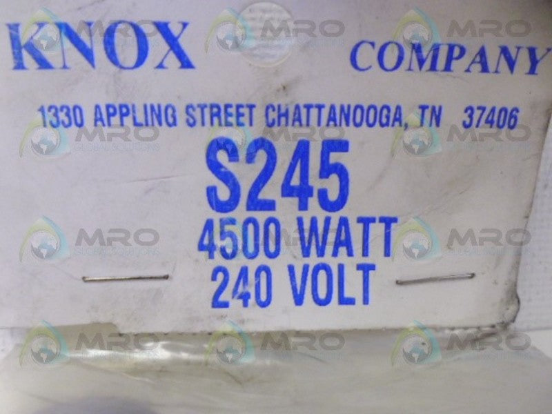 KNOX S245 4500 WATT 240V WATER HEATER ELEMENT * NEW IN FACTORY BAG *