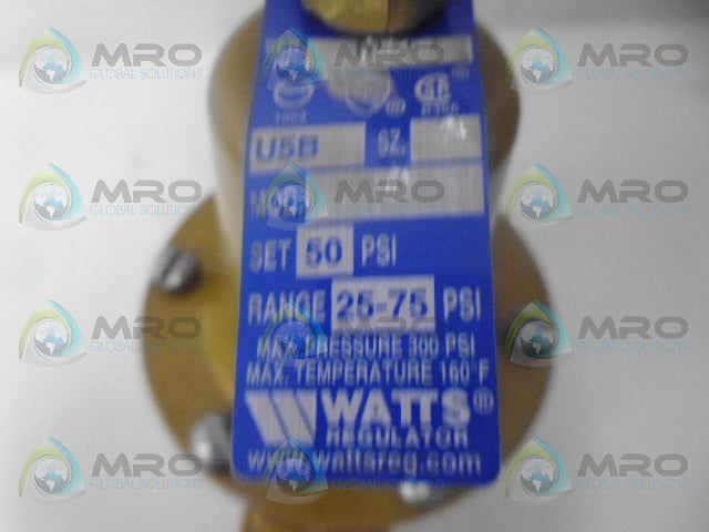 WATTS 3/4 U 5B-Z3 WATER PRESSURE REDUCING VALVE *NEW IN BOX*