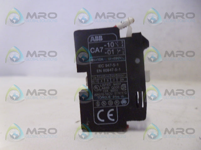 ABB CA7-10 01 AUXILIATY CONTACT *USED*