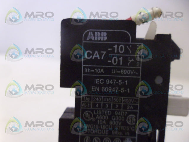 ABB CA7-10 01 AUXILIATY CONTACT *USED*