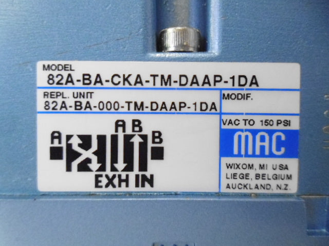 MAC 82A-BA-CKA-TM-DAAP-1DA SOLENOID VALVE *NEW IN BOX*
