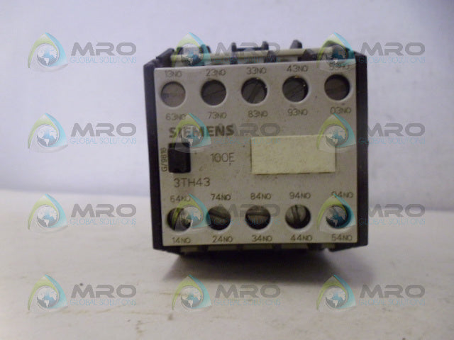 SIEMENS 3TH4310-0A CONTROL RELAY *USED*
