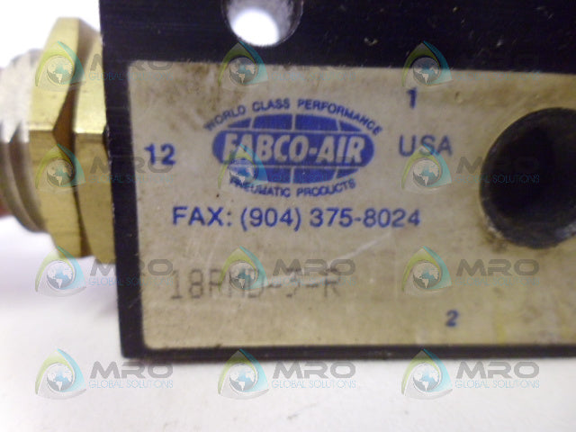 FABCO-AIR 18PMD-3-R DIRECTIONAL CONTROL VALVE *USED*