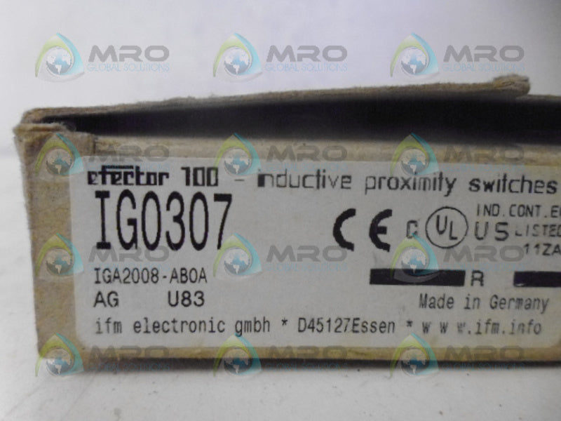 IFM EFECTOR IG0307 INDUCTIVE PROXIMITY SENSOR *NEW IN BOX*