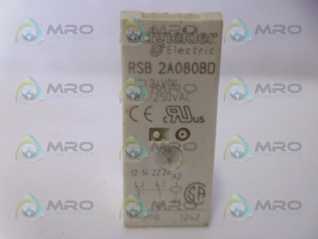 SCHNEIDER ELECTRIC RSB 2A080BD RELAY 24VDC *NEW NO BOX*