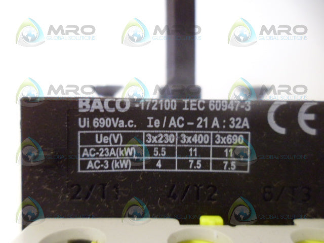 BACO 222130 DISCONNECT SWITCH *NEW IN BOX*