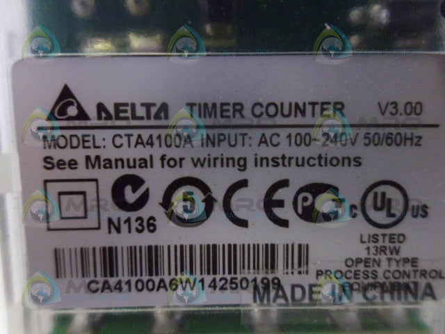 DELTA CTA4100A TIMER COUNTER *NEW IN BOX*