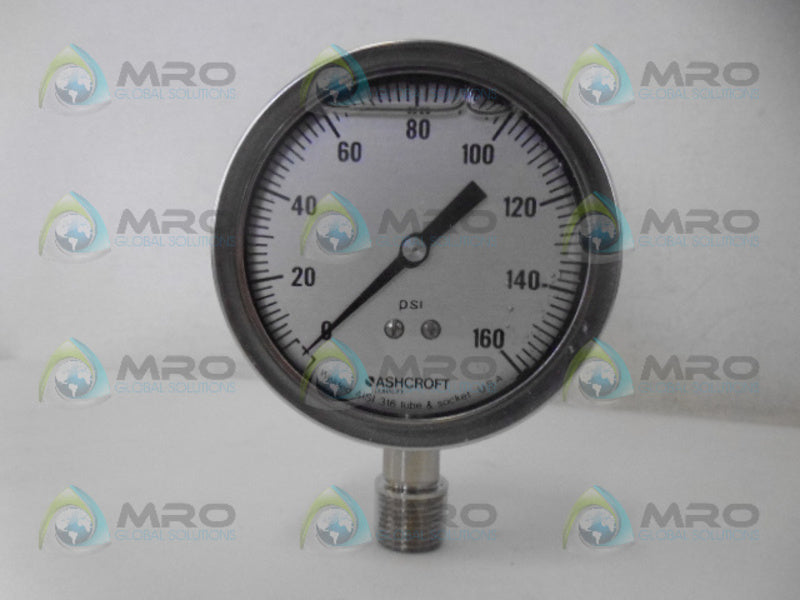 ASHCROFT 351009SWL04L160# GUAGE 160PSI *NEW IN BOX*