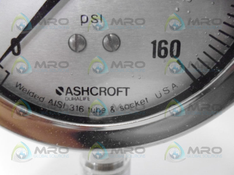 ASHCROFT 351009SWL04L160# GUAGE 160PSI *NEW IN BOX*
