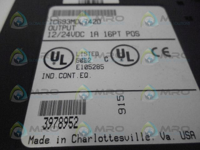 GE FANUC IC693MDL742L OUTPUT MODULE *NEW IN BOX*