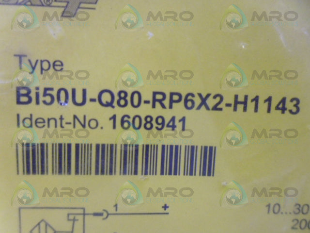 TURCK Bi50U-Q80-RP6X2-H1143 INDUCTIVE PROXIMITY SENSOR *NEW IN FACTORY BAG*