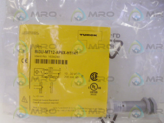 TURCK Bi3U-MT12-AP6X-H1141 PROXIMITY SENSOR *NEW IN FACOTRY BAG*