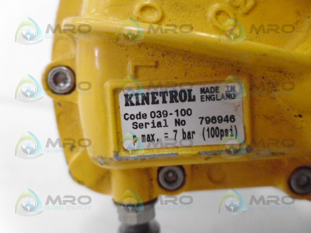 KINETROL 039-100 ACTUATOR *USED*