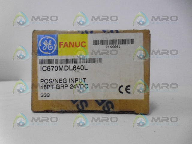 GE FANUC IC670MDL640L POS/NEG INPUT MODULE *NEW IN BOX*