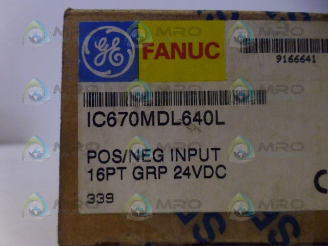 GE FANUC IC670MDL640L POS/NEG INPUT MODULE *NEW IN BOX*