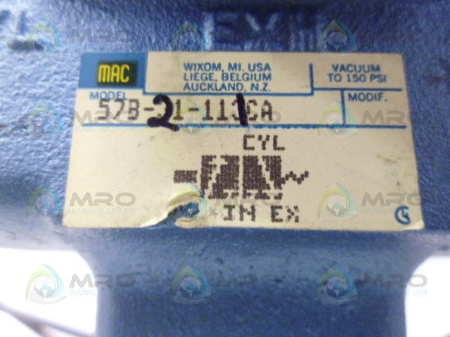MAC 57B-21-111CA SOLENOID VALVE *USED*