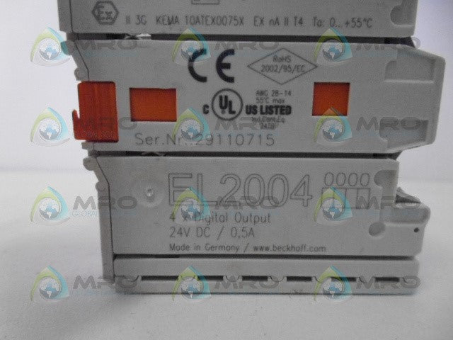 BECKHOFF EL2004 OUPUT TERMINAL *NEW NO BOX*