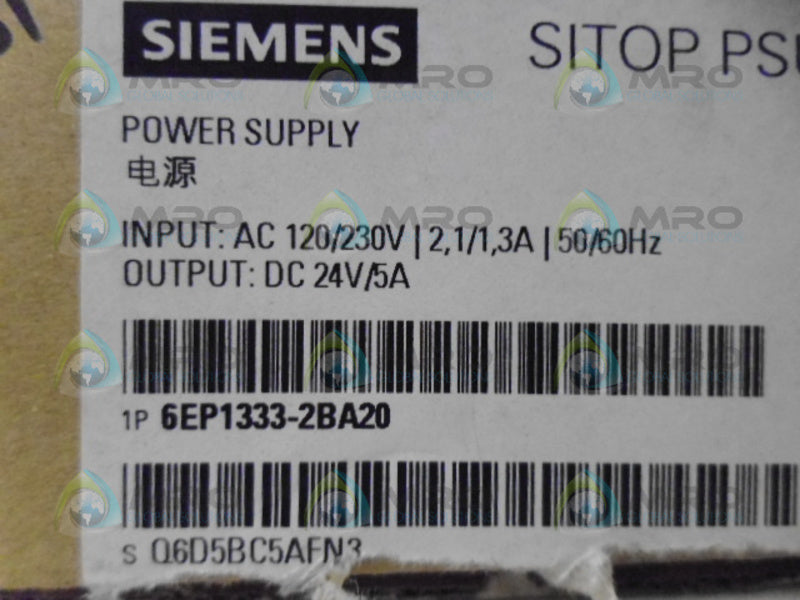 SIEMENS SITOP PSU100S 6EP1333-2BA20 POWER SUPPLY  *NEW IN BOX*