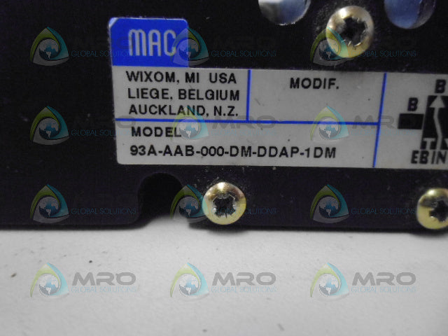 MAC 93A-AAB-000-DM-DDAP-1DM VALVE (IN BOX)  *USED*