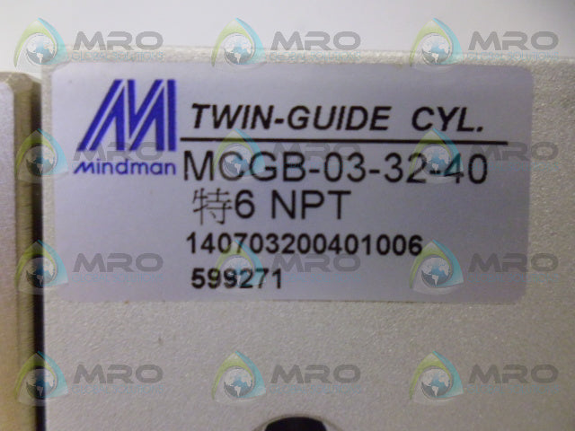 MINDMAN MCGB-03-32-40 TWIN GUIDE CYLINDER *NEW NO BOX*