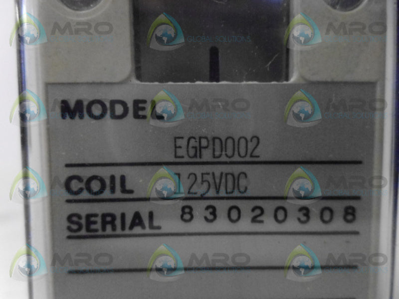 AGASTAT EGPD002 RELAY 125VDC *NEW IN BOX*