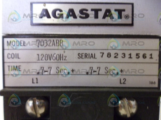AGASTAT 7032ABB TIMING RELAY (.7-7 SECONDS) *NEW NO BOX*