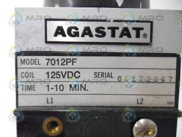 AGASTAT 7012PF TIMING RELAY (1-10 MINUTES) *NEW NO BOX*