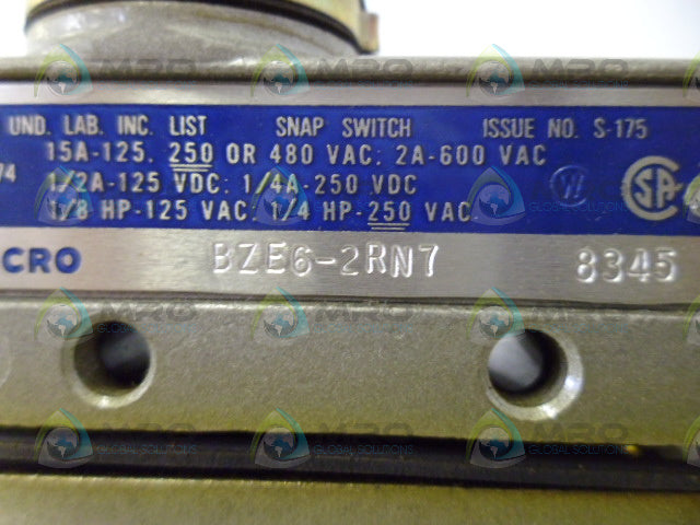 MICROSWITCH BZE6-2RN7 (GREY) *NEW IN BOX*