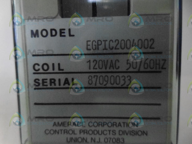 AGASTAT EGPIC2004002 RELAY 120VAC 50/60HZ *NEW IN BOX*