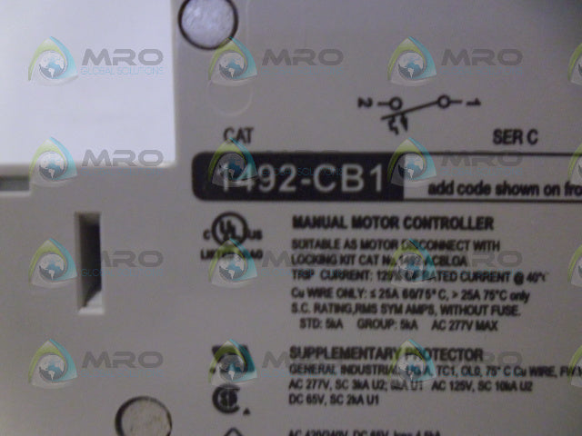 ALLEN BRADLEY 1492-CB1G200 SER. C CIRCUIT BREAKER *NEW IN BOX*