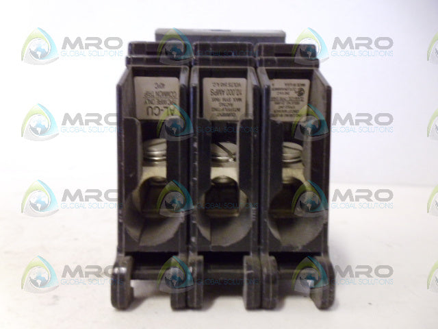 CUTLER HAMMER CHB3100 CIRCUIT BREAKER 3P 100A *USED*