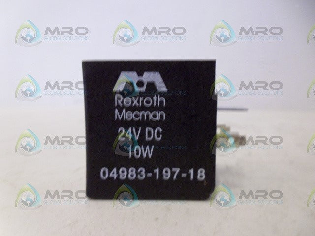 REXROTH 04983-197-18 SOLENOID COIL 24VDC *NEW NO BOX*