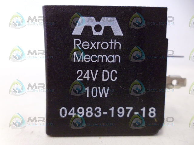 REXROTH 04983-197-18 SOLENOID COIL 24VDC *NEW NO BOX*