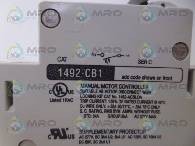 ALLEN BRADLEY 1492-CB1G005 SER. C CIRCUIT BREAKER *NEW IN BOX*