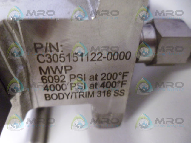 ROSEMOUNT C305151122-0000 TRANSMITTER MANIFOLD *USED*