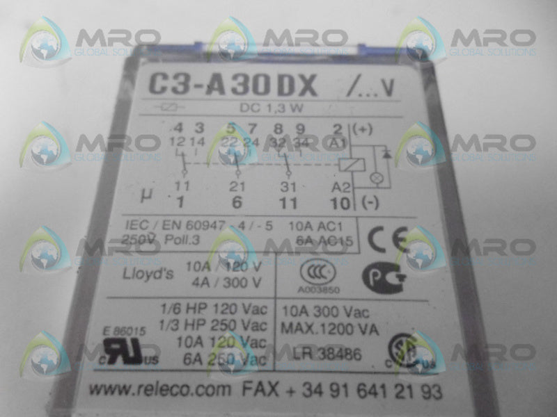 RELECO C3-A30DX/110VDC RELAY  UNMP