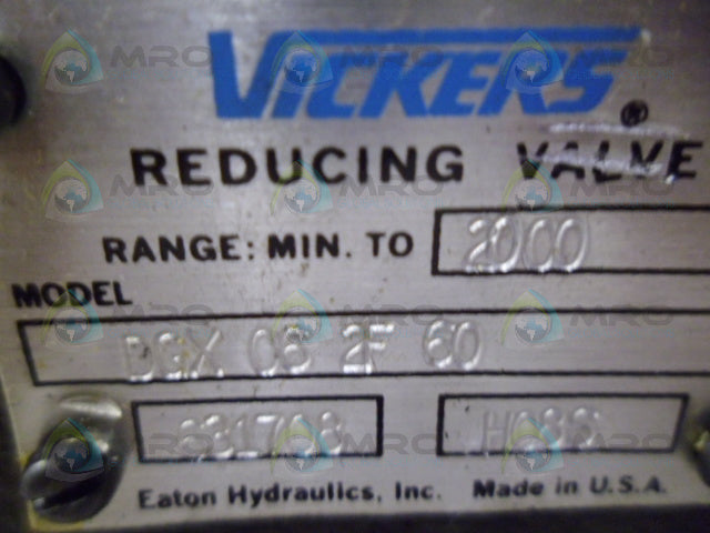 VICKERS DGX062F60 REDUCING VALVE *NEW NO BOX*